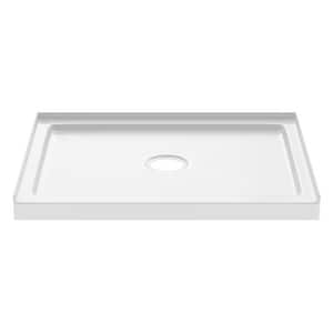 42 in. x 34 in. Shower Base with Center Drain in White