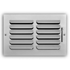 10 x 6 in. Residential Ceiling & Sidewall Register White 1-way Steel