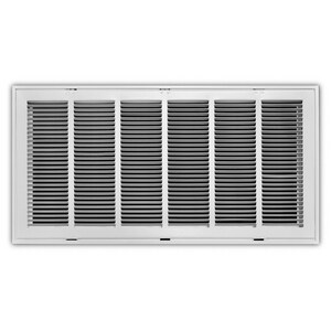 30 x 14 in. Residential Return Grille White Steel