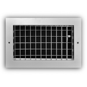10 x 6 in. Residential Ceiling & Sidewall Register White Aluminum