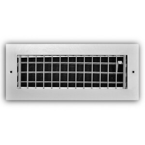 12 x 4 in. Residential Ceiling & Sidewall Register White Aluminum
