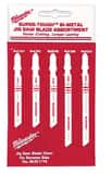 Milwaukee® 6/10/14/18/24 TPI High Speed Bimetal T-Shank Jigsaw Blade 5 Pack M49221178 at Pollardwater