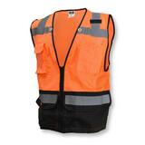 Radians Size 5X Polyester Mesh Reusable Heavy Duty Surveyor Safety Vest in Hi-Viz Orange RSV59B2ZOM5X at Pollardwater