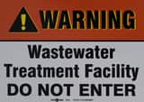 Rhino UV Armor Signs Aluminum Warning Wastewater Plant Non-Lighted Sign RASWWPLT1824 at Pollardwater