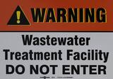 Rhino UV Armor Signs Plastic Warning Wastewater Plant Non-Lighted Sign RPSWWPLT1824 at Pollardwater