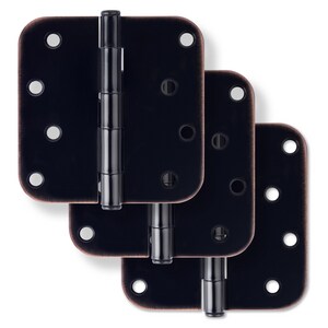 4 in. Steel Door Hinge in Oil Rubbed Bronze (Pack of 3)