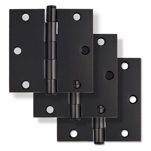 3-1/2 in. Steel Door Hinge in Oil Rubbed Bronze (Pack of 3)
