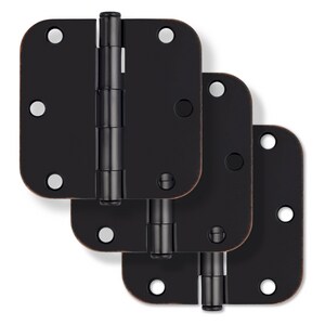 3-1/2 in. Steel Door Hinge in Oil Rubbed Bronze (Pack of 3)