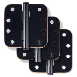 4 in. Steel Door Hinge in Oil Rubbed Bronze (Pack of 3)