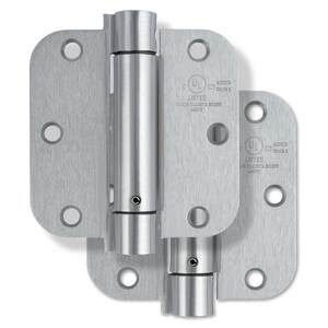 3-1/2 in. Steel Spring Door Hinge in Satin Chrome (Pack of 2)