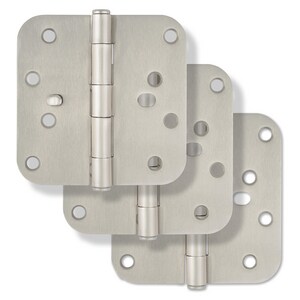 4 in. Steel Security Door Hinge in Satin Nickel (Pack of 3)