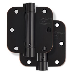 3-1/2 in. Steel Spring Door Hinge in Oil Rubbed Bronze (Pack of 2)