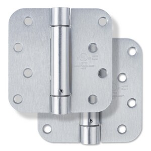 4 in. Steel Spring Door Hinge in Satin Chrome (Pack of 2)