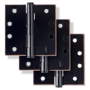4 in. Steel Door Hinge in Oil Rubbed Bronze (Pack of 3)
