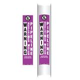 Rhino Warning Reclaimed Water Pipeline Decal in Purple and White RGD1315 at Pollardwater