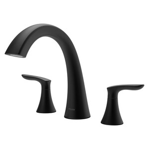 Two Handle Roman Tub Faucet in Matte Black (Trim Only)