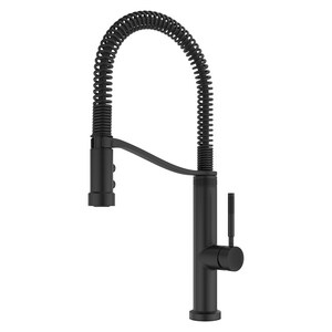 Single Handle Pull Down Kitchen Faucet in Matte Black