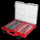 Milwaukee® PACKOUT™ 1/4 x 3/8 in. Ratchet and Socket Set 2-Tool M48229486 at Pollardwater