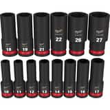 Milwaukee® SHOCKWAVE™ 14PC 1/2 DRV METRIC DP 6 PNT SOC M49667014 at Pollardwater