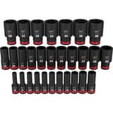 Milwaukee® SHOCKWAVE™ 29PC 1/2 DRV METRIC DP 6 PNT SOC M49667015 at Pollardwater