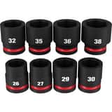 Milwaukee® SHOCKWAVE™ 8PC 3/4 DRV METRIC STD 6 PNT SOC M49667019 at Pollardwater