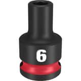 Milwaukee® SHOCKWAVE™ 3/8 DRV 6MM STD 6 PNT SOC M49666130 at Pollardwater