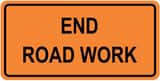 VizCon 24 x 48 in. Non-Reflective Vinyl Roll-Up Sign - END ROAD WORK V26424EVX4ERW at Pollardwater