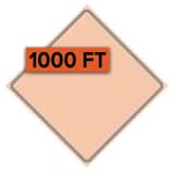 VizCon 48 in. Reflective Overlay for the word AHEAD V26048OFO1000FT at Pollardwater