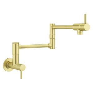 Wall Mount Pot Filler in Brushed Gold