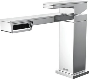 Single Handle Monoblock Bathroom Sink Faucet in Polished Chrome