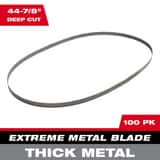 Milwaukee® 44-7/8 8/10 TPI EXTREME METAL DEEP CUT BAND SAW BLADE FOR THICK METAL BULK 100 M48390603 at Pollardwater