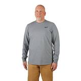 Milwaukee® FREEFLEX™ HYBRID WORK TEE - LS GRAY XL M604GXL at Pollardwater