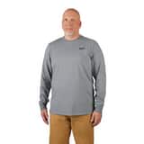 Milwaukee® FREEFLEX™ HYBRID WORK TEE - LS GRAY 3X M604G3X at Pollardwater
