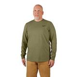 Milwaukee® FREEFLEX™ HYBRID WORK TEE - LS GREEN 3X M604GN3X at Pollardwater