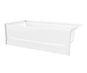 60 in. x 30 in. Soaker Alcove Bathtub with Left Drain in White