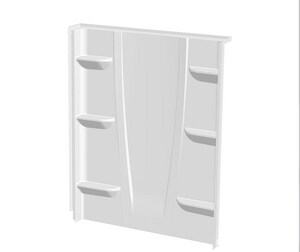 60 x 74 in. Shower Back Wall in White