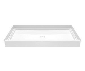 60 in. x 34 in. Shower Base with Center Drain in White