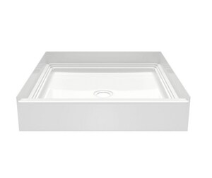 36 in. x 36 in. Shower Base with Center Drain in White