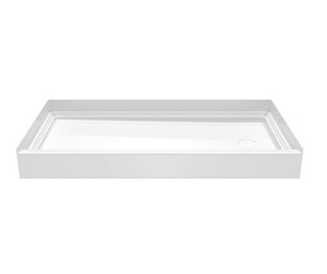 60 in. x 30 in. Shower Base with Right Drain in White
