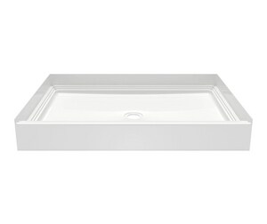 48 in. x 34 in. Shower Base with Center Drain in White