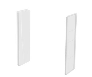 24 x 24 x 62 in. Tub & Shower Side Walls in White