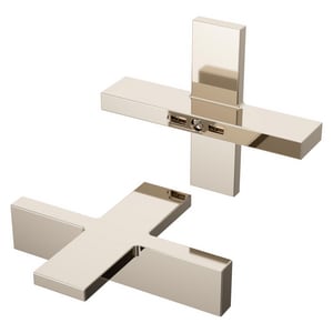 VERVE CROSS HDL KIT FOR W/SPRD RT & TSTC SHOWER IN POLISHED NICKEL