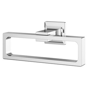 Rectangular Closed Towel Ring in Polished Chrome