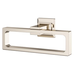 Rectangular Closed Towel Ring in Polished Nickel