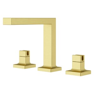 Two Handle Widespread Bathroom Sink Faucet in Brushed Gold (Handles Sold Separately)