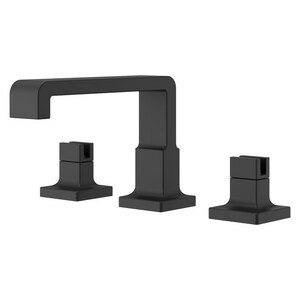 Two Handle Widespread Bathroom Sink Faucet in Matte Black (Handles Sold Separately)