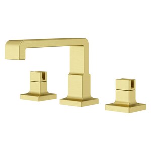 Two Handle Widespread Bathroom Sink Faucet in Brushed Gold (Handles Sold Separately)