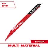 Milwaukee® The Wrecker™ 12 WRECKER WITH NITRUS CARBIDE SAWZALL BLADE FOR MULTI-MATERIAL 5 PK M48005573 at Pollardwater