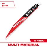 Milwaukee® The Wrecker™ 9 WRECKER WITH NITRUS CARBIDE SAWZALL BLADE FOR MULTI-MATERIAL 5 PK M48005572 at Pollardwater