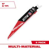 Milwaukee® The Wrecker™ 6 WRECKER WITH NITRUS CARBIDE SAWZALL BLADE FOR MULTI-MATERIAL 5 PK M48005571 at Pollardwater